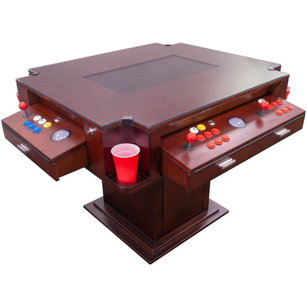 Elegant Tilt Cherrywood Cocktail Arcade Machine by Creative Arcades