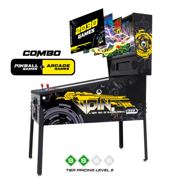 The Pincade Combo by Creative Arcades | Pinball & Arcade All-In-One Machine | 2 Player