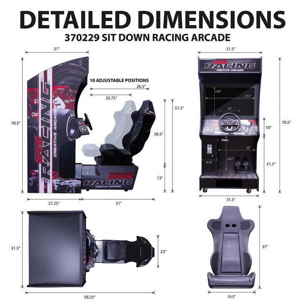 Classic Racing Arcade Machine by Creative Arcades
