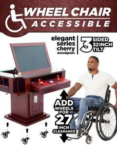 Elegant Tilt Cherrywood Cocktail Arcade Machine by Creative Arcades