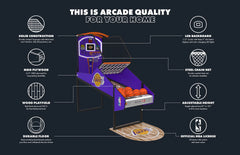 NBA Game Time Pro Basketball Arcade Machine by Ice Games