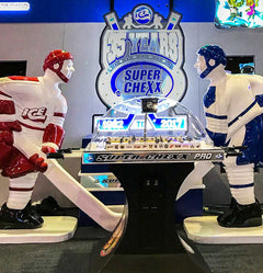Licensed "Team USA vs Canada" Super Chexx Pro Deluxe Bubble Hockey Table by Ice Games