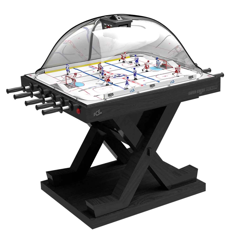 Premium Super Chexx Pro NHL Licensed Solid Wood Bubble Hockey Table by Ice Games