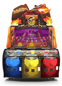LAI Games Dragon’s Bane Coin Pusher Arcade Game with 3 Players